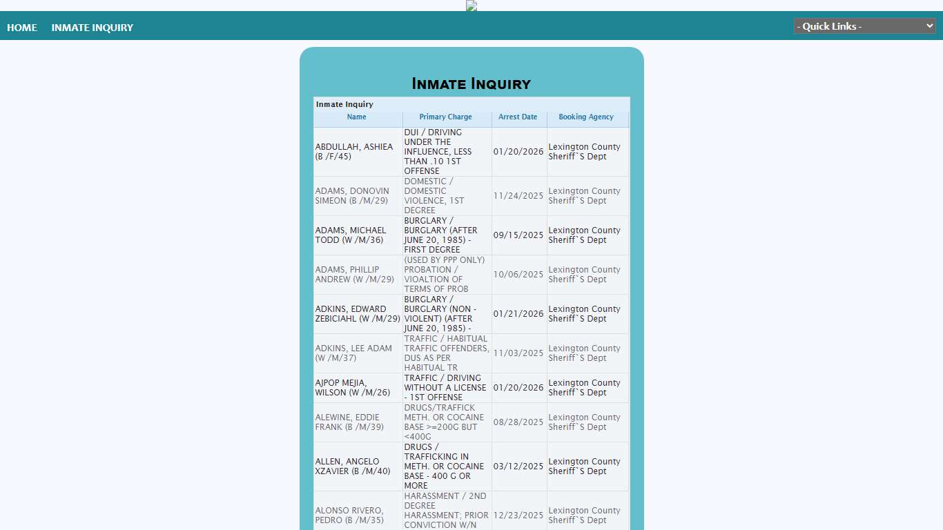 Lexington County Sheriff Office P2C